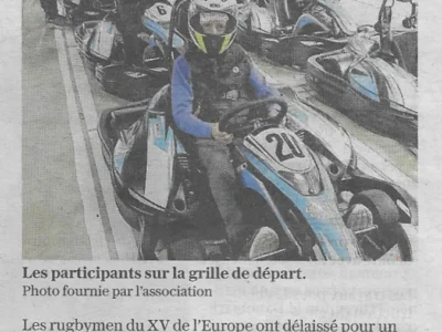 Le XV de l’Europe s’initie au Karting