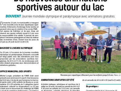 De nouvelles animations sportives autour du lac
