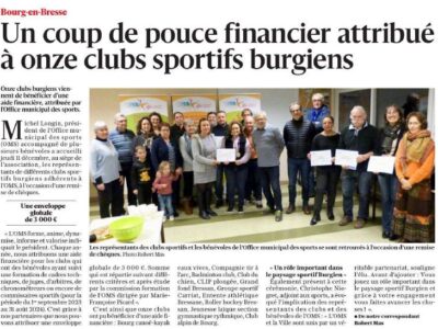 Coup de pouce attribué à 11 clubs Burgiens