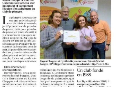 Nouveaux cadres au club de plongée